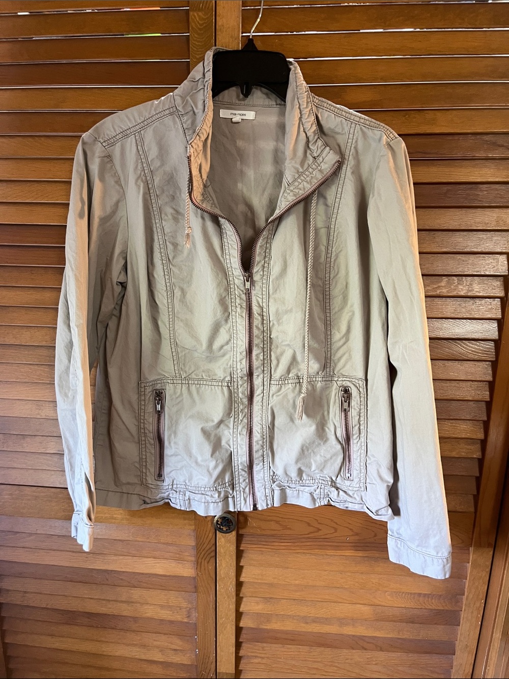 Maurices Light Beige Zip Front Casual Jacket ladies size Large